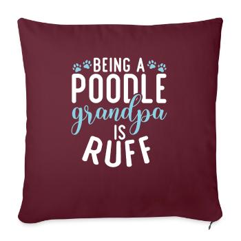 Cadeaux Caniche - Housse de coussin décorative 45 x 45 cm - bordeaux - Devant