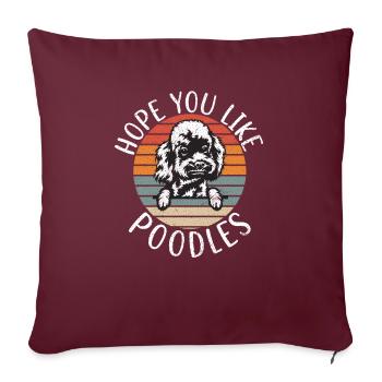 Cadeaux Caniche - Housse de coussin décorative 45 x 45 cm - bordeaux - Devant