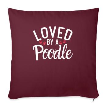 Poodle Gifts - Sofakissenbezug 45 x 45 cm - Burgunderrot - Vorne