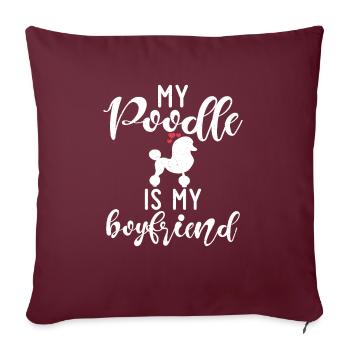 Poodle Gifts - Sofakissenbezug 45 x 45 cm - Burgunderrot - Vorne