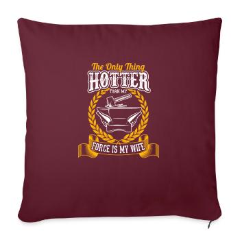Forgeron Funny Forge Marteau Workwear Forgeron - Housse de coussin décorative 45 x 45 cm - bordeaux - Devant