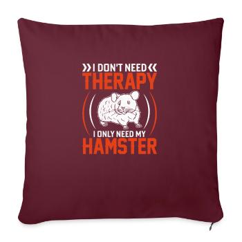 Hamster Propriétaire d’animal Animal Boys Filles Hamster mignon - Housse de coussin décorative 45 x 45 cm - bordeaux - Devant