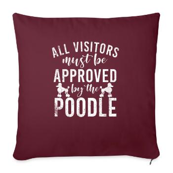 Poodle Gifts - Sofakissenbezug 45 x 45 cm - Burgunderrot - Vorne