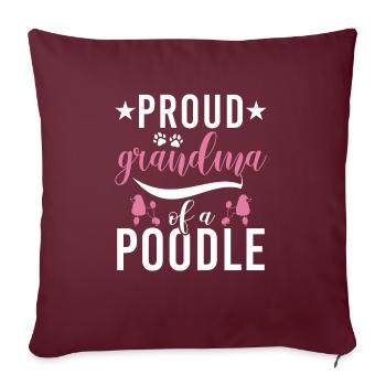 Cadeaux Caniche - Housse de coussin décorative 45 x 45 cm - bordeaux - Devant