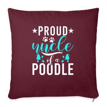 Cadeaux Caniche - Housse de coussin décorative 45 x 45 cm - bordeaux - Devant