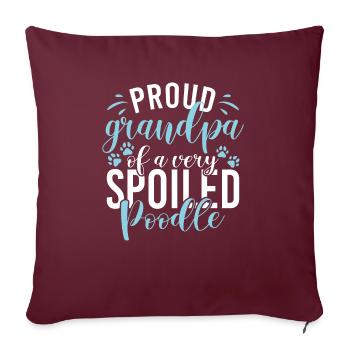 Cadeaux Caniche - Housse de coussin décorative 45 x 45 cm - bordeaux - Devant