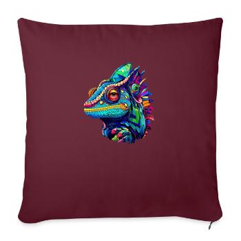 Vêtements caméléons drôles amants et propriétaires de caméléons - Housse de coussin décorative 45 x 45 cm - bordeaux - Devant