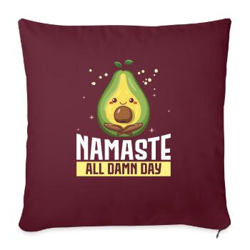 Avocat Yoga Master Avocat Fruit Médité Guac - Housse de coussin décorative 45 x 45 cm - bordeaux - Devant