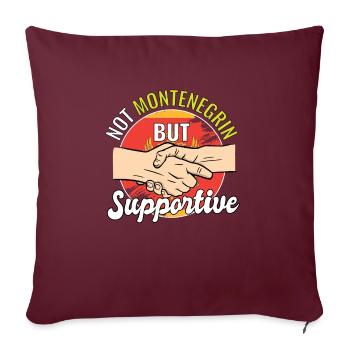 Pas monténégrin mais voyageur de campagne solidaire - Housse de coussin décorative 45 x 45 cm - bordeaux - Devant