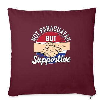 Pas Paraguayen mais voyageur du pays qui vous soutient - Housse de coussin décorative 45 x 45 cm - bordeaux - Devant