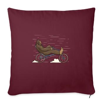 Bigfoot Liegerad Radfahrer Pedal Radfahren - Sofakissenbezug 45 x 45 cm - Burgunderrot - Vorne