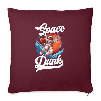 Astronaute Basketball Outerspace Basketball Player - Housse de coussin décorative 45 x 45 cm - bordeaux - Devant