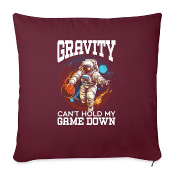 Astronaute Basketball Outerspace Basketball Player - Housse de coussin décorative 45 x 45 cm - bordeaux - Devant
