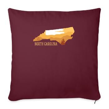 North Carolina - Sofakissenbezug 45 x 45 cm - Burgunderrot - Vorne