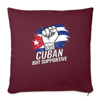 Pas cubain mais favorable à Cuba Flag Country Voyage - Housse de coussin décorative 45 x 45 cm - bordeaux - Devant