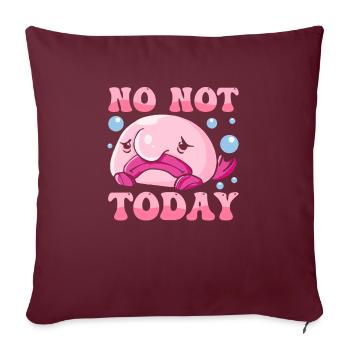 Costume de Blobfish - Visage de poisson Blob laid - - Housse de coussin décorative 45 x 45 cm - bordeaux - Devant