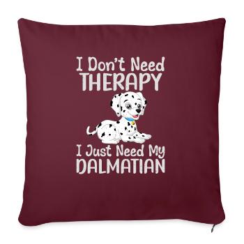 Gifts for Dalmatian Lovers - Sofa pillowcase 17,3'' x 17,3'' (45 x 45 cm) - burgundy - Front