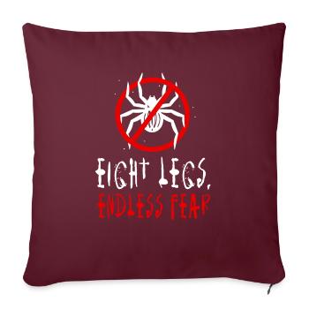 Arachnophobie Peur des araignées Phobie des arachnides - Housse de coussin décorative 45 x 45 cm - bordeaux - Devant