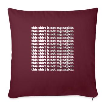 Cette chemise n’est pas ma serviette en désordre Mangeur Momlife - Housse de coussin décorative 45 x 45 cm - bordeaux - Devant