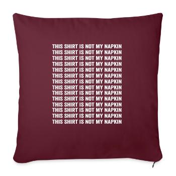 Nouvelle maman papa cette chemise n’est pas ma serviette en désordre - Housse de coussin décorative 45 x 45 cm - bordeaux - Devant