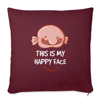 Biologiste marin Poissons d’eau profonde Blob Océan - Housse de coussin décorative 45 x 45 cm - bordeaux - Devant