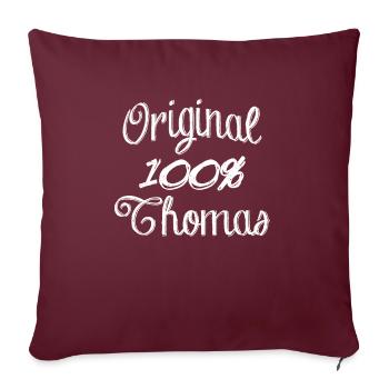 Original 100% Thomas - Housse de coussin décorative 45 x 45 cm - bordeaux - Devant