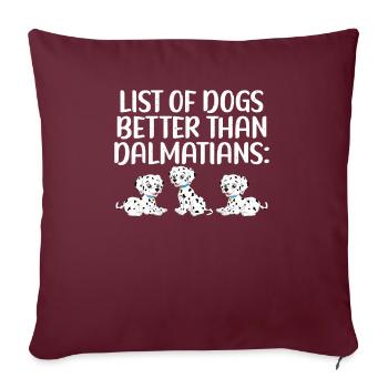 Gifts for Dalmatian Lovers - Sofakissenbezug 45 x 45 cm - Burgunderrot - Vorne