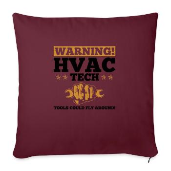 Entwurf Eines Hvac-technikers Für Einen - Sofakissenbezug 45 x 45 cm - Burgunderrot - Vorne