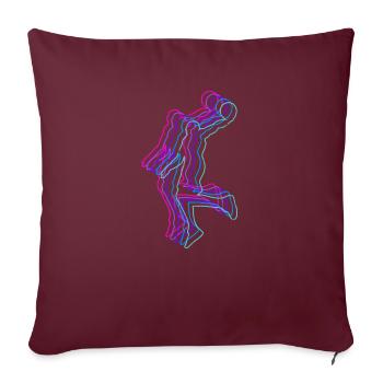 Basketball - Baller - Sports Passion - Sofakissenbezug 45 x 45 cm - Burgunderrot - Vorne