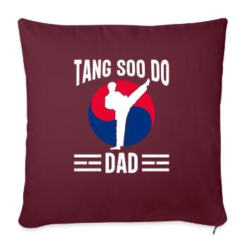 Tang Soo Do Geschenk - Sofakissenbezug 45 x 45 cm - Burgunderrot - Vorne