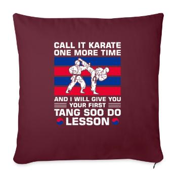 Tang Soo Do Geschenk - Sofakissenbezug 45 x 45 cm - Burgunderrot - Vorne