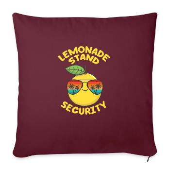Stand de limonade Sécurité Mignon Citron Été - Housse de coussin décorative 45 x 45 cm - bordeaux - Devant