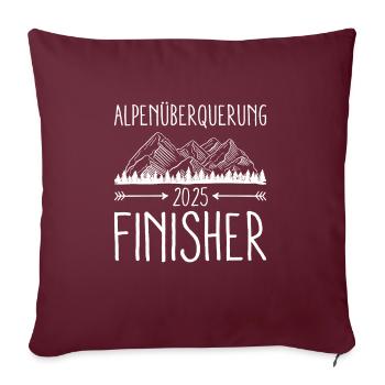 Alpenüberquerung Für Alpenüberquerer Wanderin Wand - Sofakissenbezug 45 x 45 cm - Burgunderrot - Vorne