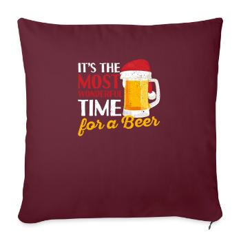 C’est le meilleur moment pour un bain de bière - Housse de coussin décorative 45 x 45 cm - bordeaux - Devant