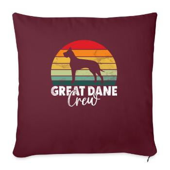Great Dane Gifts - Sofakissenbezug 45 x 45 cm - Burgunderrot - Vorne