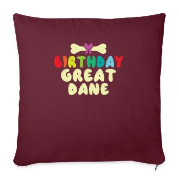 Great Dane Gifts - Sofakissenbezug 45 x 45 cm - Burgunderrot - Vorne