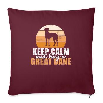 Great Dane Gifts - Sofakissenbezug 45 x 45 cm - Burgunderrot - Vorne