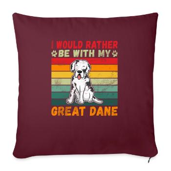 Great Dane Gifts - Sofa pillowcase 17,3'' x 17,3'' (45 x 45 cm) - burgundy - Front