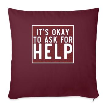 Journée de l’unité Anti Intimidation Prévention Gentillesse - Housse de coussin décorative 45 x 45 cm - bordeaux - Devant