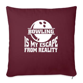 Bowling Club Bowling Club Bowling Club Bowling - Housse de coussin décorative 45 x 45 cm - bordeaux - Devant
