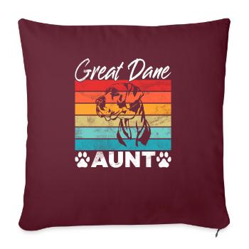 Great Dane Gifts - Sofa pillowcase 17,3'' x 17,3'' (45 x 45 cm) - burgundy - Front