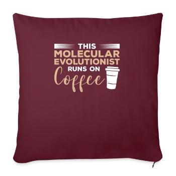 Cet évolutionniste moléculaire fonctionne au café - Housse de coussin décorative 45 x 45 cm - bordeaux - Devant