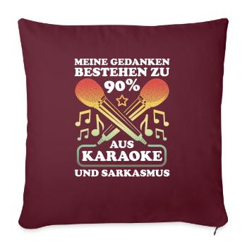 Karaoke Singen Für Lustige Karaoke Sängerin Karaok - Sofakissenbezug 45 x 45 cm - Burgunderrot - Vorne