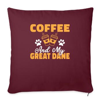 Great Dane Gifts - Sofakissenbezug 45 x 45 cm - Burgunderrot - Vorne