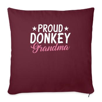 Donkey Lover Gifts - Sofakissenbezug 45 x 45 cm - Burgunderrot - Vorne