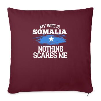Somalia - Sofakissenbezug 45 x 45 cm - Burgunderrot - Vorne