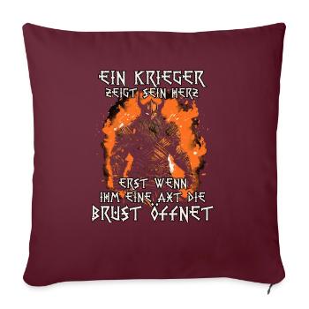 Ragnarok Der Untergang der Götter Wikinger - Sofakissenbezug 45 x 45 cm - Burgunderrot - Vorne