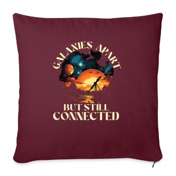 Astronome Astronomie Constellations Étoiles Espace - Housse de coussin décorative 45 x 45 cm - bordeaux - Devant