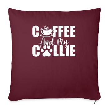 Cadeaux Collie - Housse de coussin décorative 45 x 45 cm - bordeaux - Devant