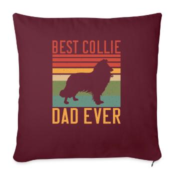 Cadeaux Collie - Housse de coussin décorative 45 x 45 cm - bordeaux - Devant